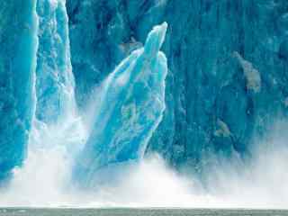 北极冰川特写桌面 北极雪山风景 北极冰河摄影