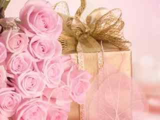 七夕情人节粉色玫瑰桌面壁纸 粉色玫瑰特写壁纸 盛开的粉色玫瑰 