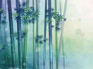 夏季绿竹桌面壁纸 幽静竹林摄影壁纸 翠竹图片