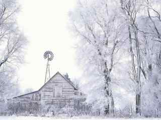冬日雪景图片 唯美雪景高清桌面壁纸 阳光下雪景图片下载