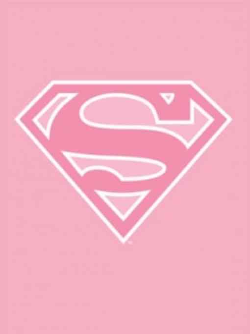创意粉色超人标志手机壁纸