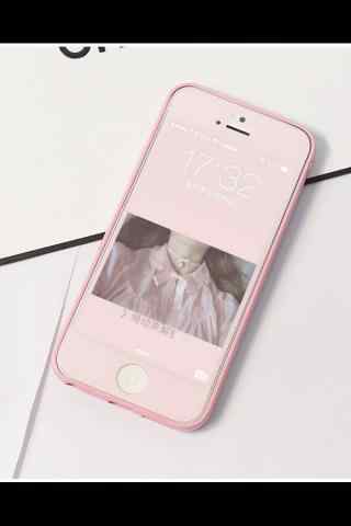 粉色唯美手机意境