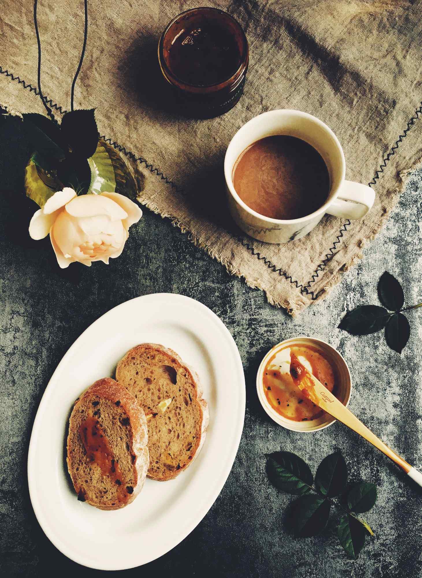 特色法式烤面包早餐图片手机壁纸