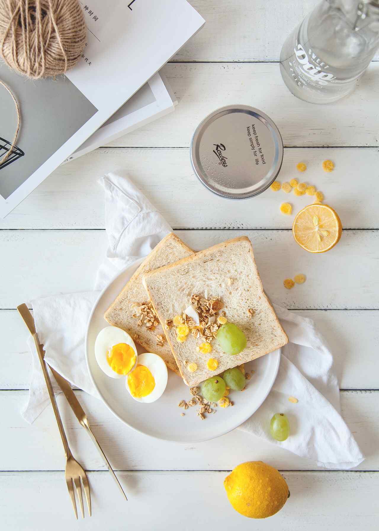鸡蛋面包营养西式早餐图片手机壁纸