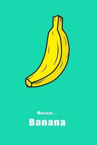 创意设计的香蕉图片简约手机壁纸