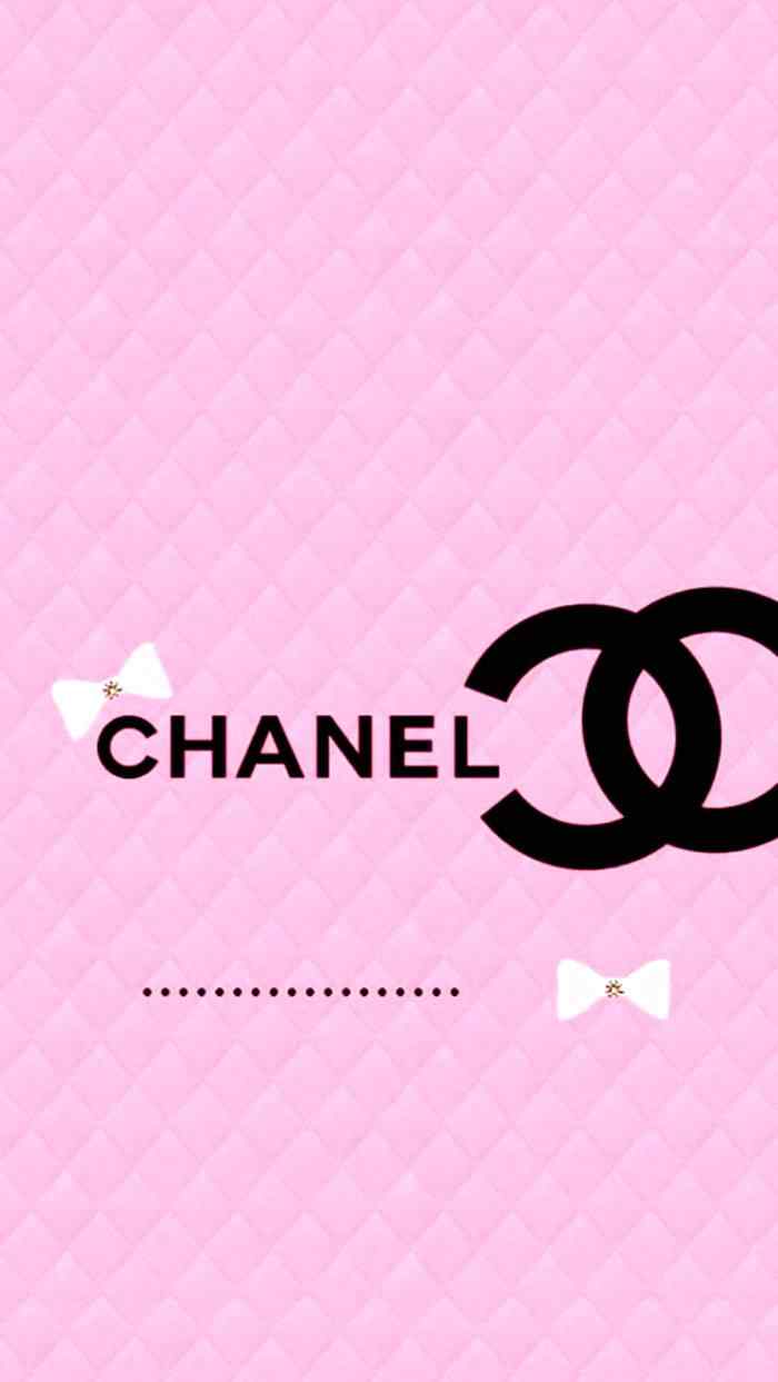 粉色蝴蝶结chanel香奈儿logo标志图片手机壁纸
