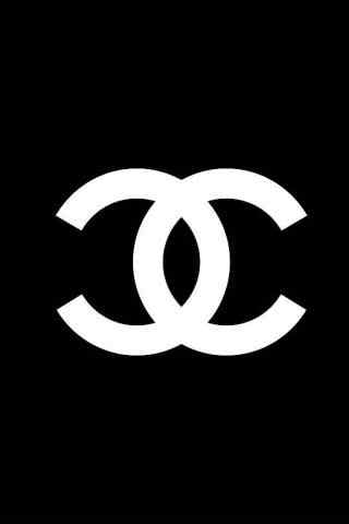 香奈儿chanel品牌logo黑底白字图片手机壁纸
