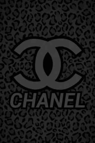Chanel香奈儿logo黑暗豹纹图片手机壁纸