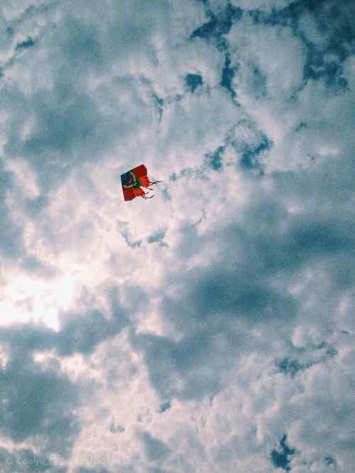 清明节习俗-唯美蓝天上的风筝