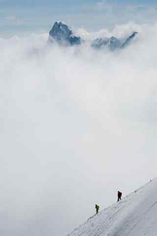 瑞士雪山飞沙手机壁纸
