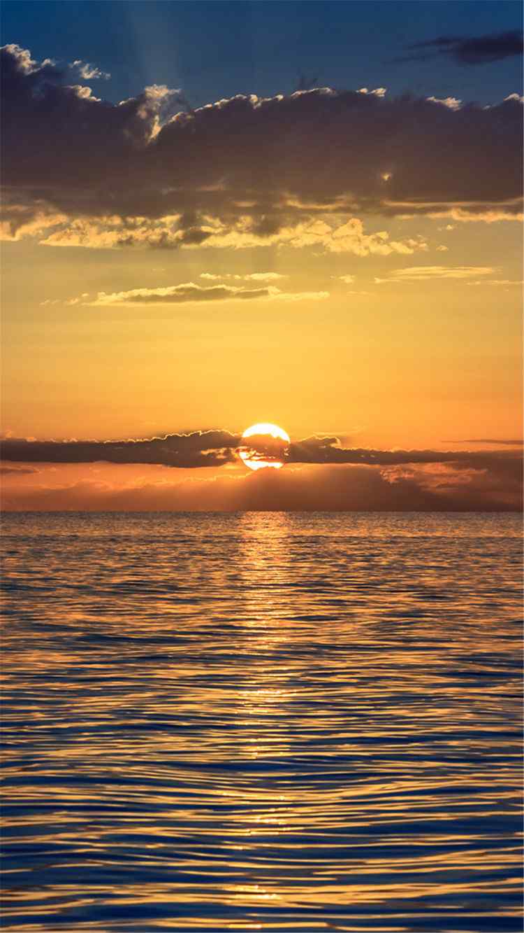 唯美夕阳海边手机壁纸