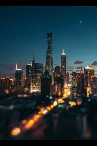 上海美丽静谧夜景图片手机壁纸