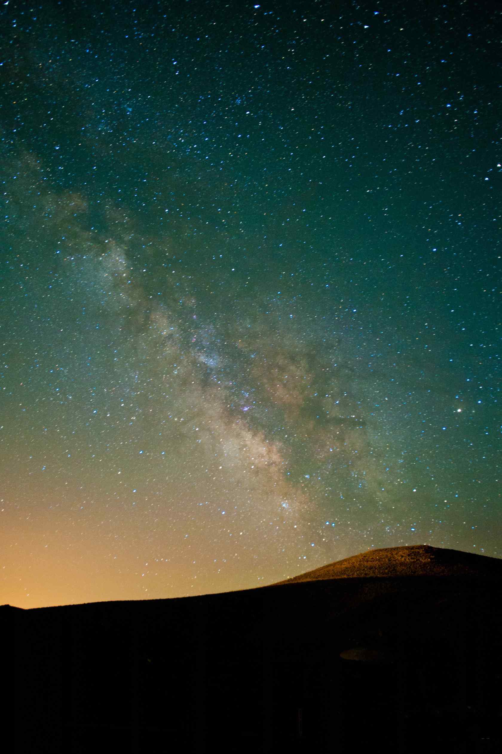 满天繁星的宁夏沙漠风景图片