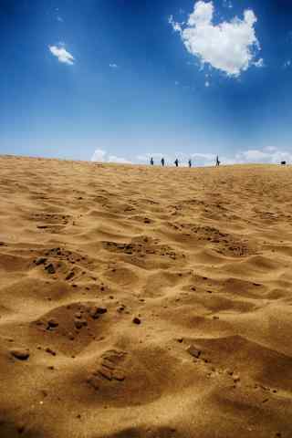 唯美宁夏沙漠风景图片手机壁纸