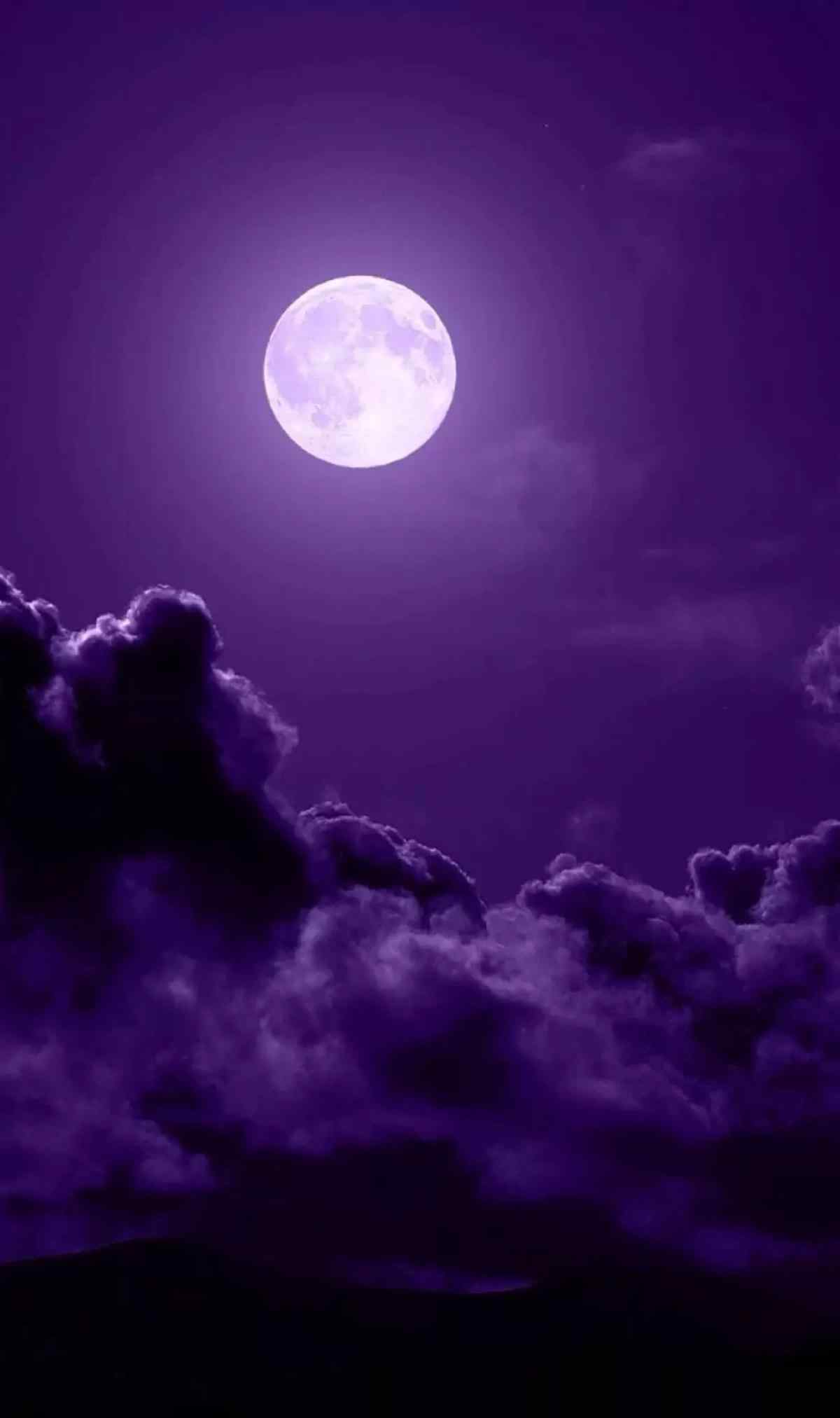 紫色月光手机壁纸