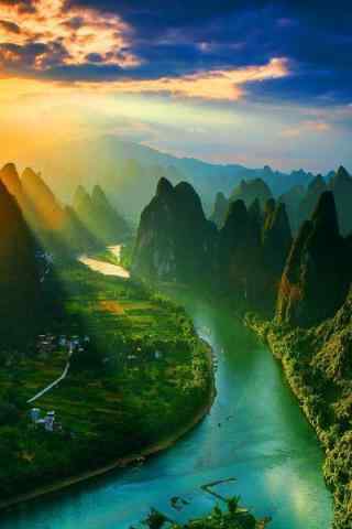 美丽的桂林漓江风景手机壁纸