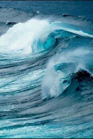 波涛汹涌的海浪风景手机壁纸