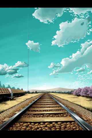 动漫铁路风景手机壁纸