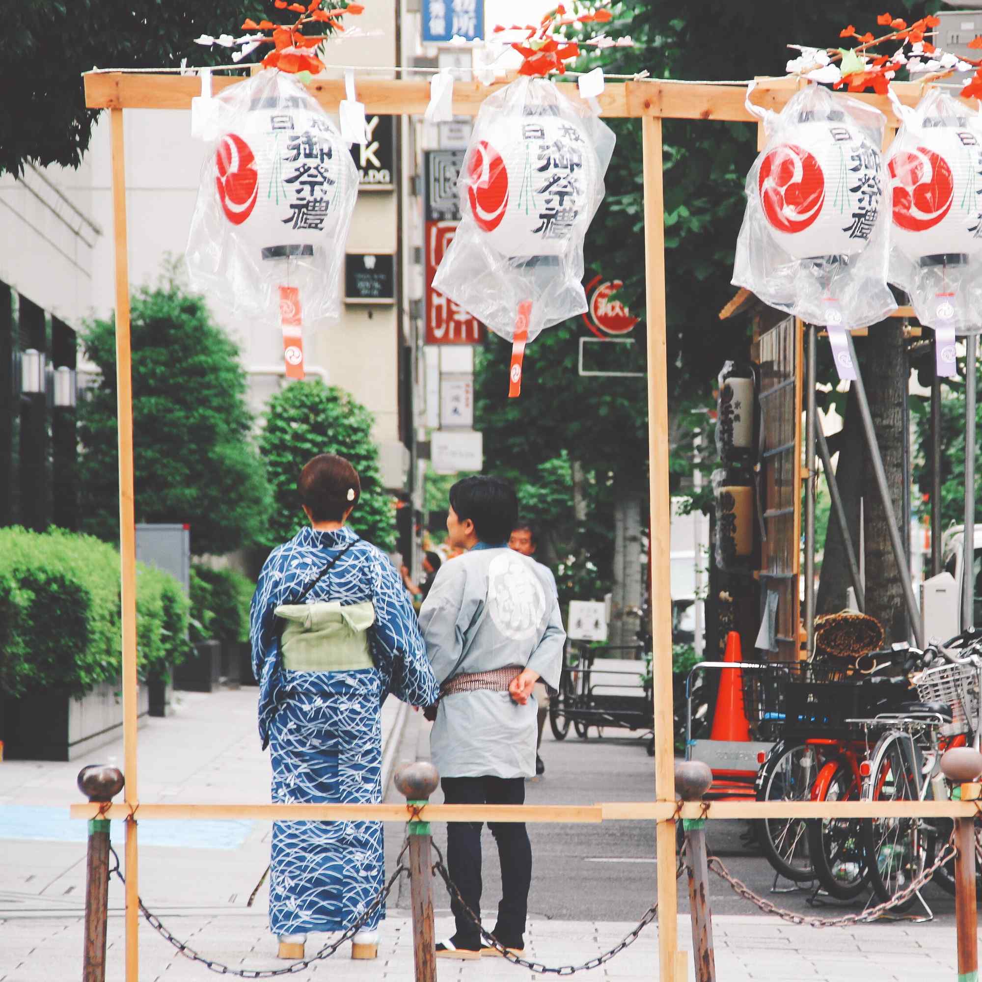 古都奈良和服日系街道桌面壁纸