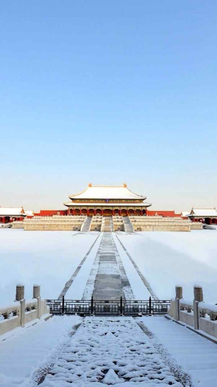 大雪之后的北京故宫手机壁纸