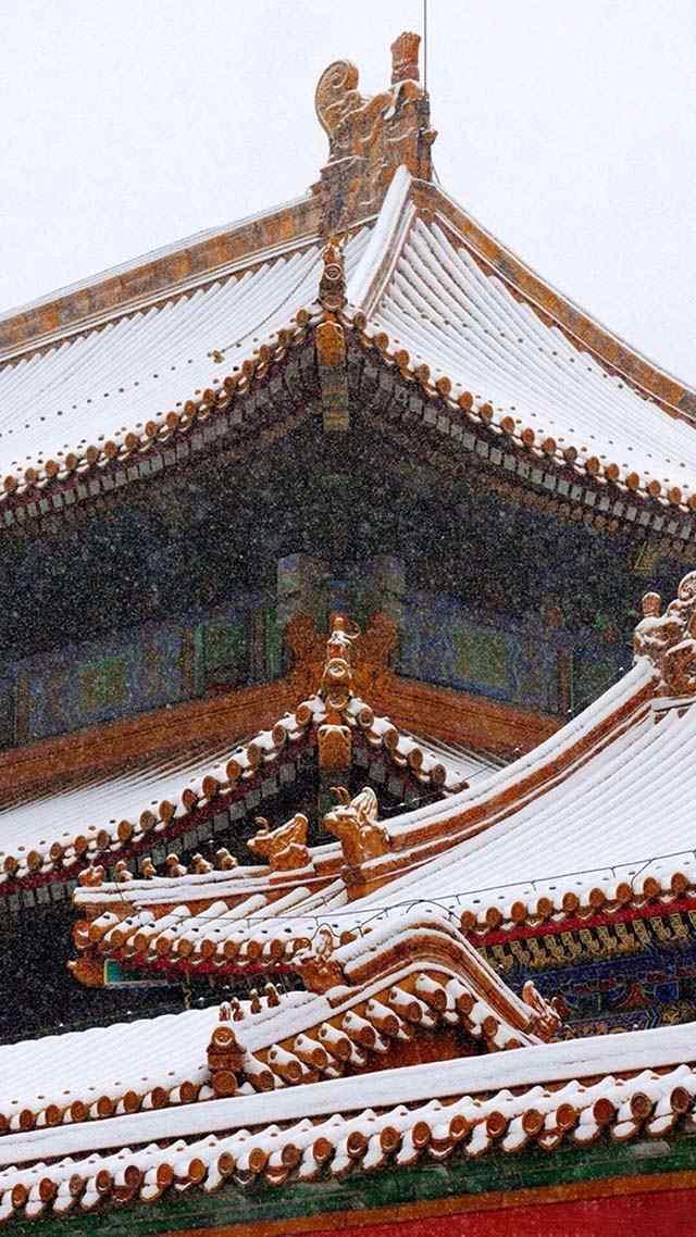 北京故宫雪景图片手机壁纸