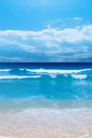 凉爽的夏日海边风景手机壁纸