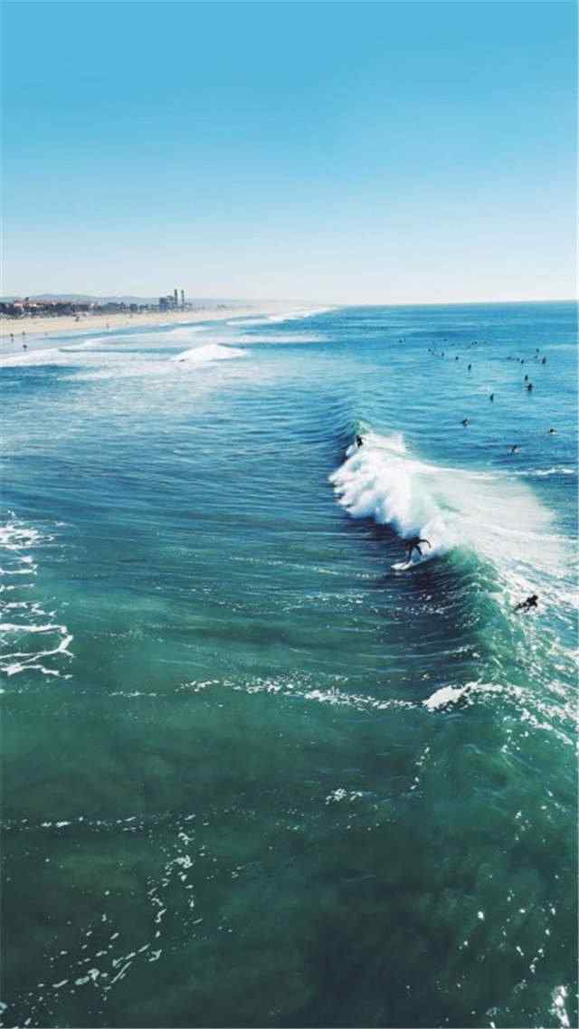 夏日清凉的海洋风景手机壁纸