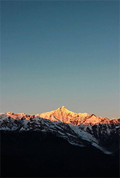 唯美高山雪景自然风景手机壁纸