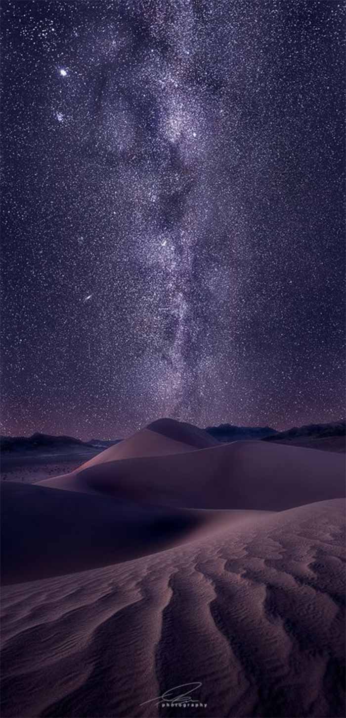 戈壁沙漠高清星空手机壁纸