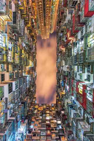 香港鲗鱼涌怪兽大厦手机壁纸