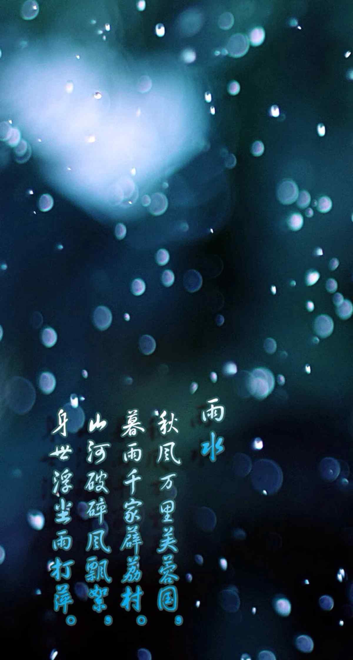 雨水节气之唯美朦胧的小水珠图片手机壁纸