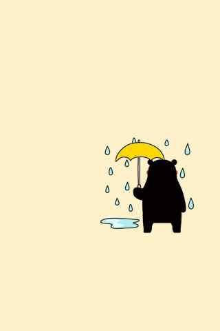 熊本熊可爱背影创意手机壁纸