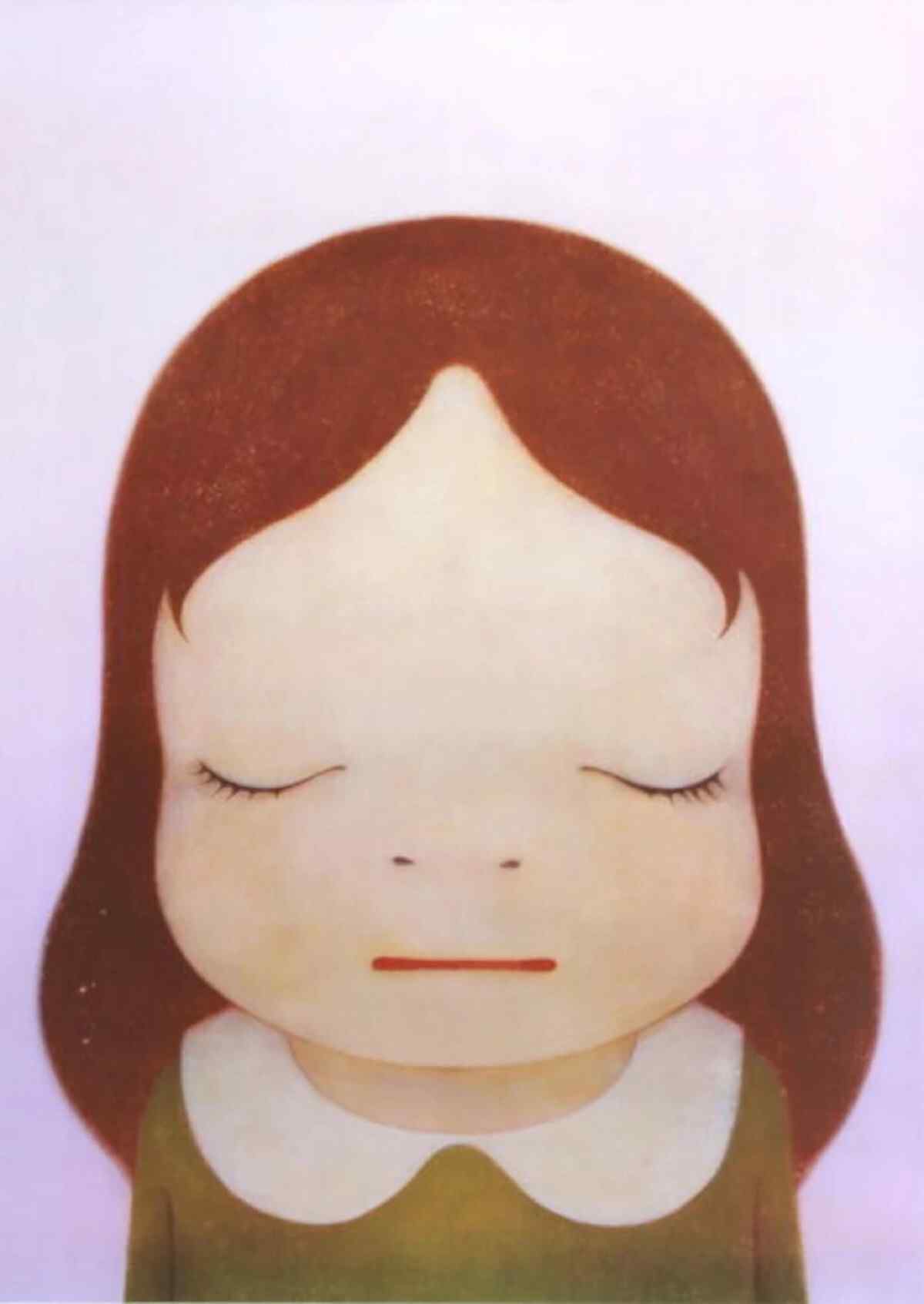 奈良美智手绘大头娃娃漫画手机壁纸