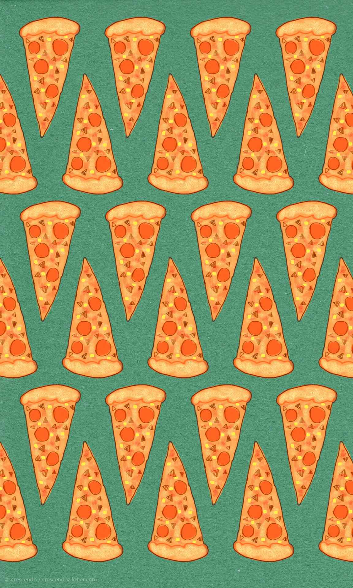 创意自制披萨图片平铺手机壁纸