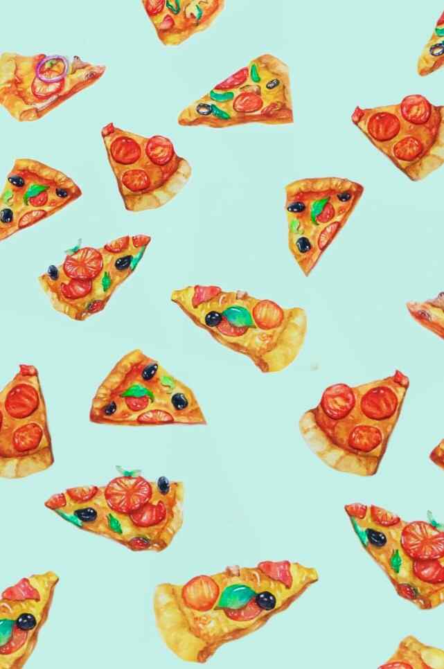 唯美小清新的披萨图片高清手机壁纸