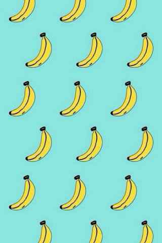 可爱的香蕉排列组合图片手机壁纸