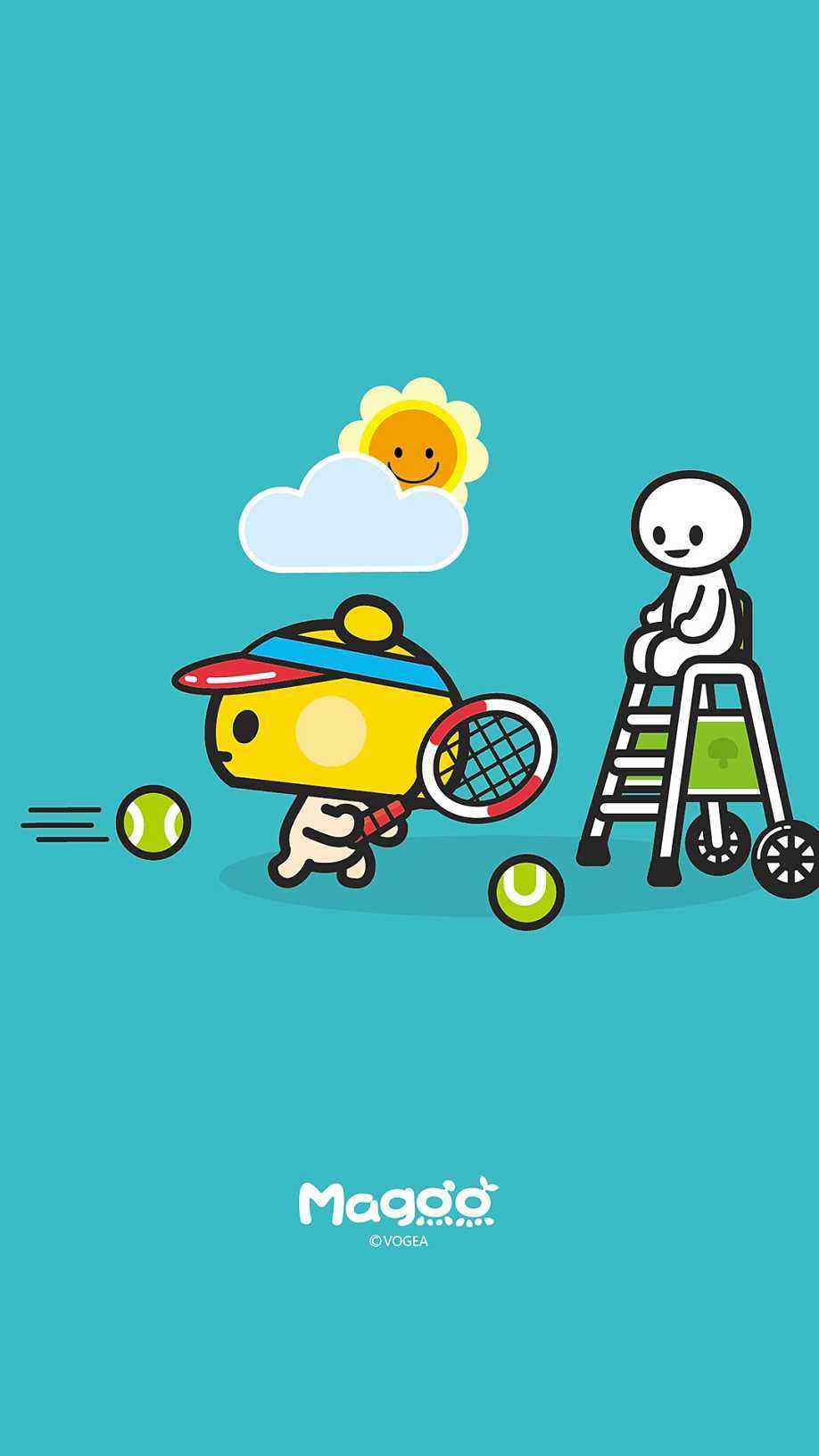 蘑菇点点体育系列网球手机壁纸
