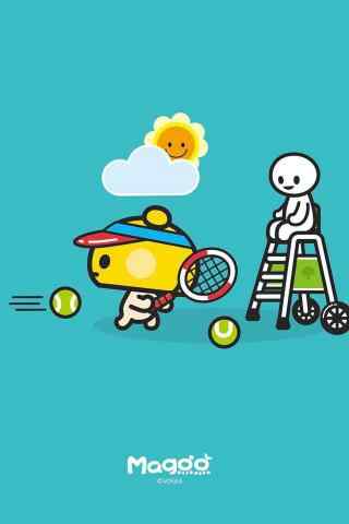 蘑菇点点体育系列网球手机壁纸
