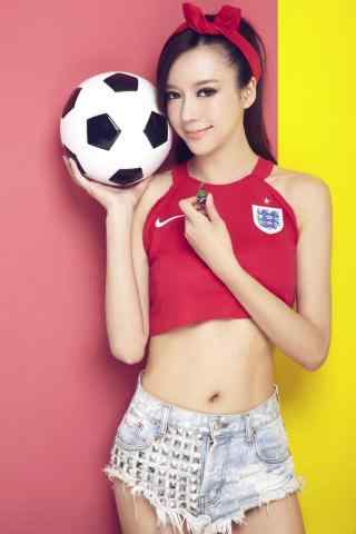 美丽的中国足球宝贝手机壁纸