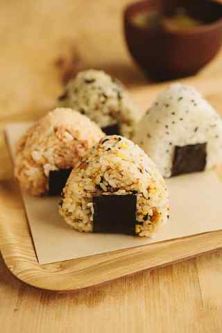 寿司日系饭团五谷杂粮手机壁纸