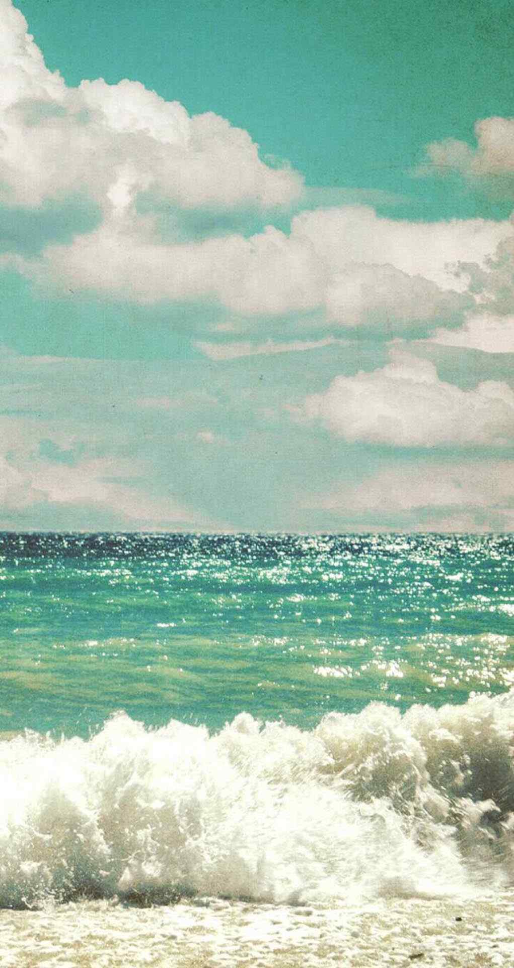 小清新夏季海边手机壁纸