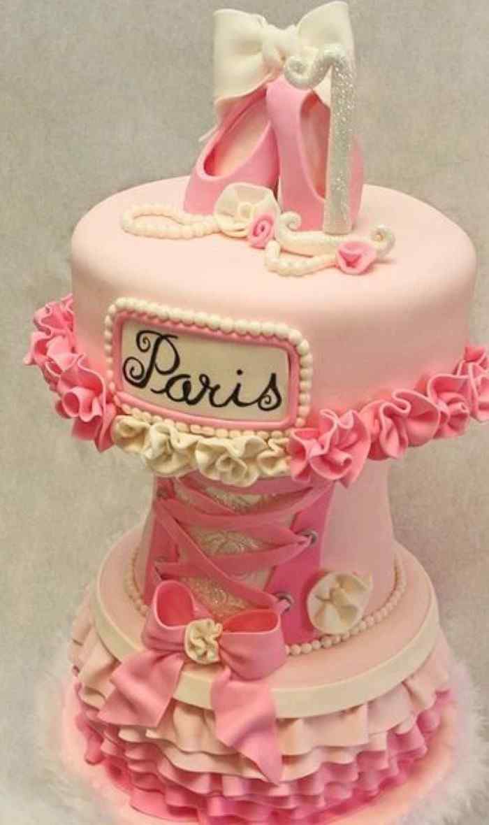 翻糖蛋糕粉色高跟鞋手机壁纸