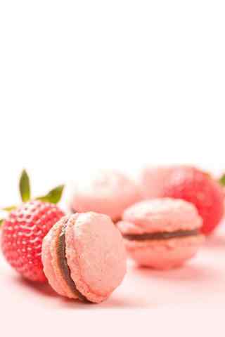 可爱甜蜜草莓马卡