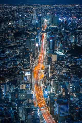 日本东京街道夜景手机壁纸