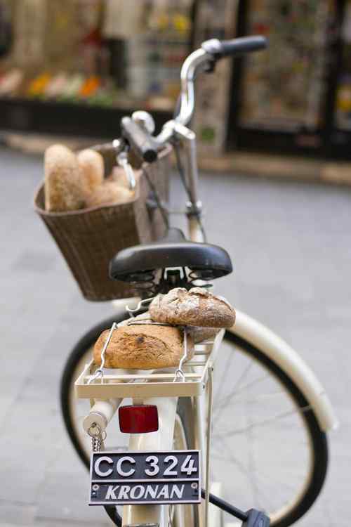 单车上的面包手机壁纸