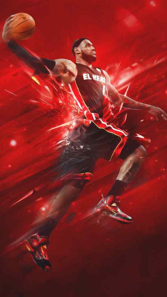 NBA骑士队勒布朗詹姆斯高清手机壁纸图片