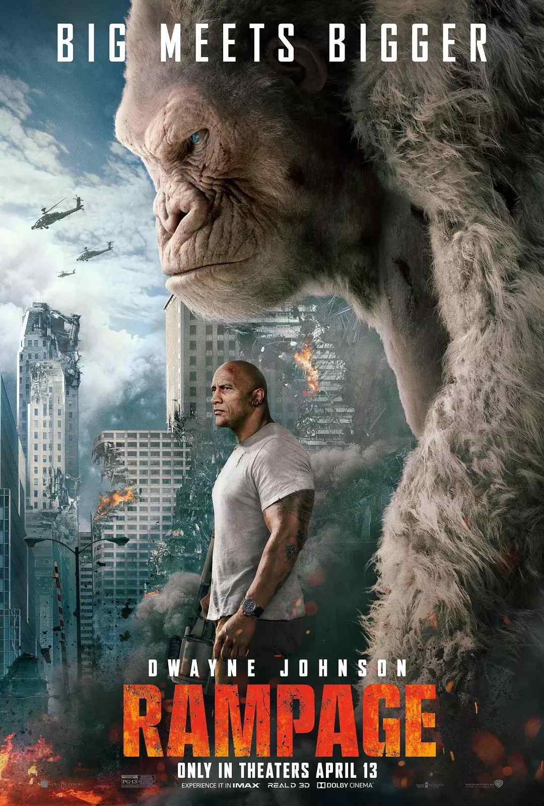 狂暴巨兽巨猩强森版正式海报