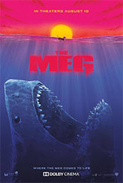 《巨齿鲨》老式恐怖电影海报图片
