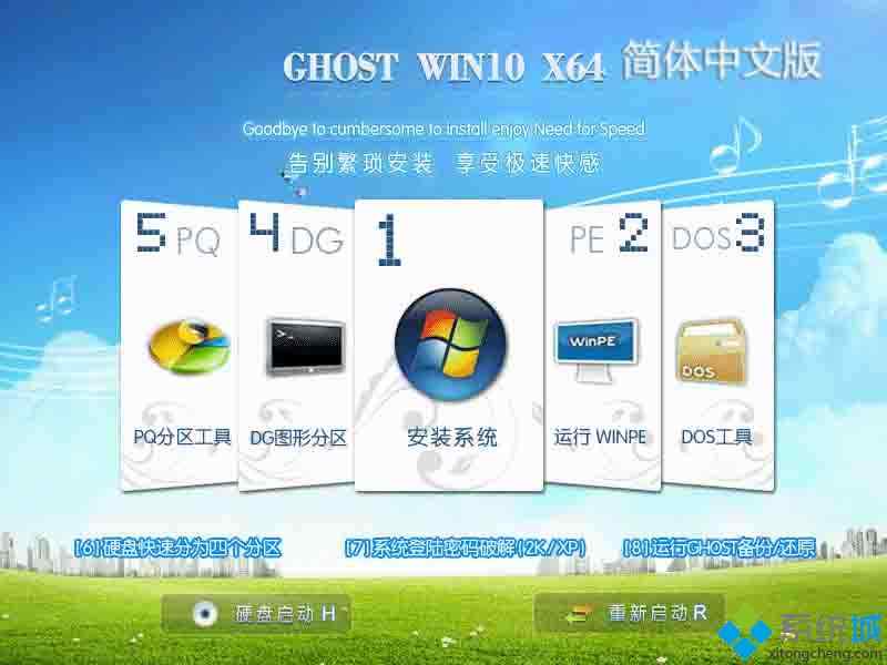 GHOST WIN10 64位简体中文版安装部署图