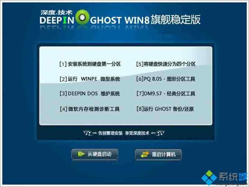 深度技术ghost win8 X86(32位)旗舰稳定版安装部署图